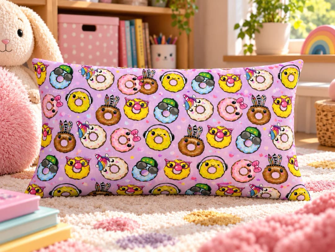 Little Donut Desenli Kırlent Yastık 50x30