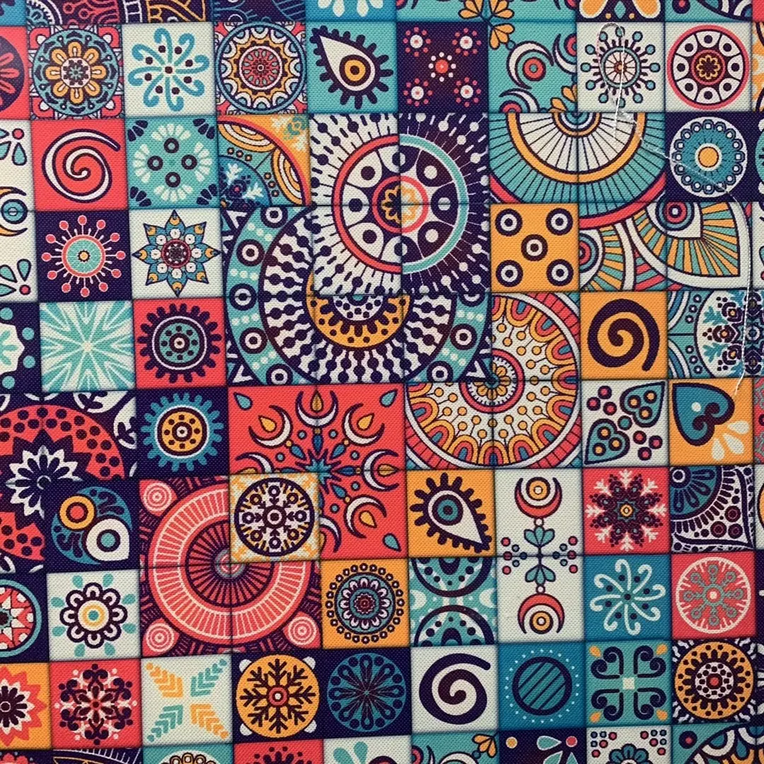 Patchwork Gözlü Kareler Desenli Kırlent Yastık 50x30