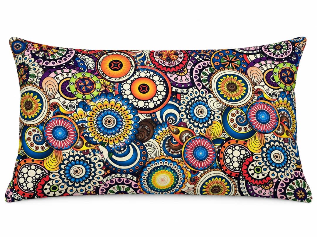 Çintemani Desenli Kırlent Yastık 50x30