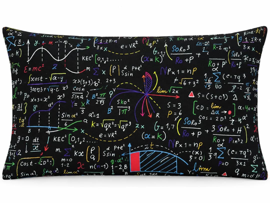 Calculus Matematik Desenli Kırlent Yastık 50x30