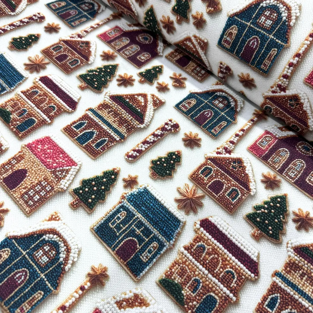 Zencefil Evler Desenli Dijital Baskı Omuz Çantası 50x45