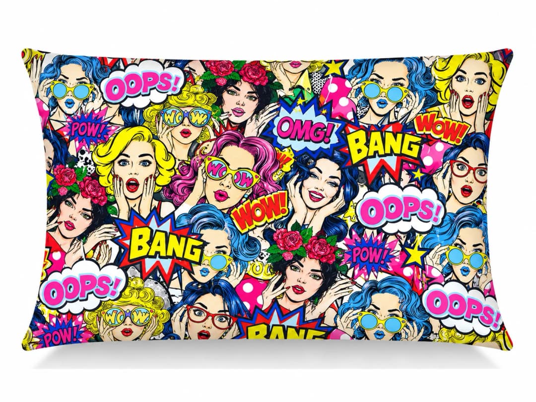Wow Girls Desenli Kırlent Yastık 50x30