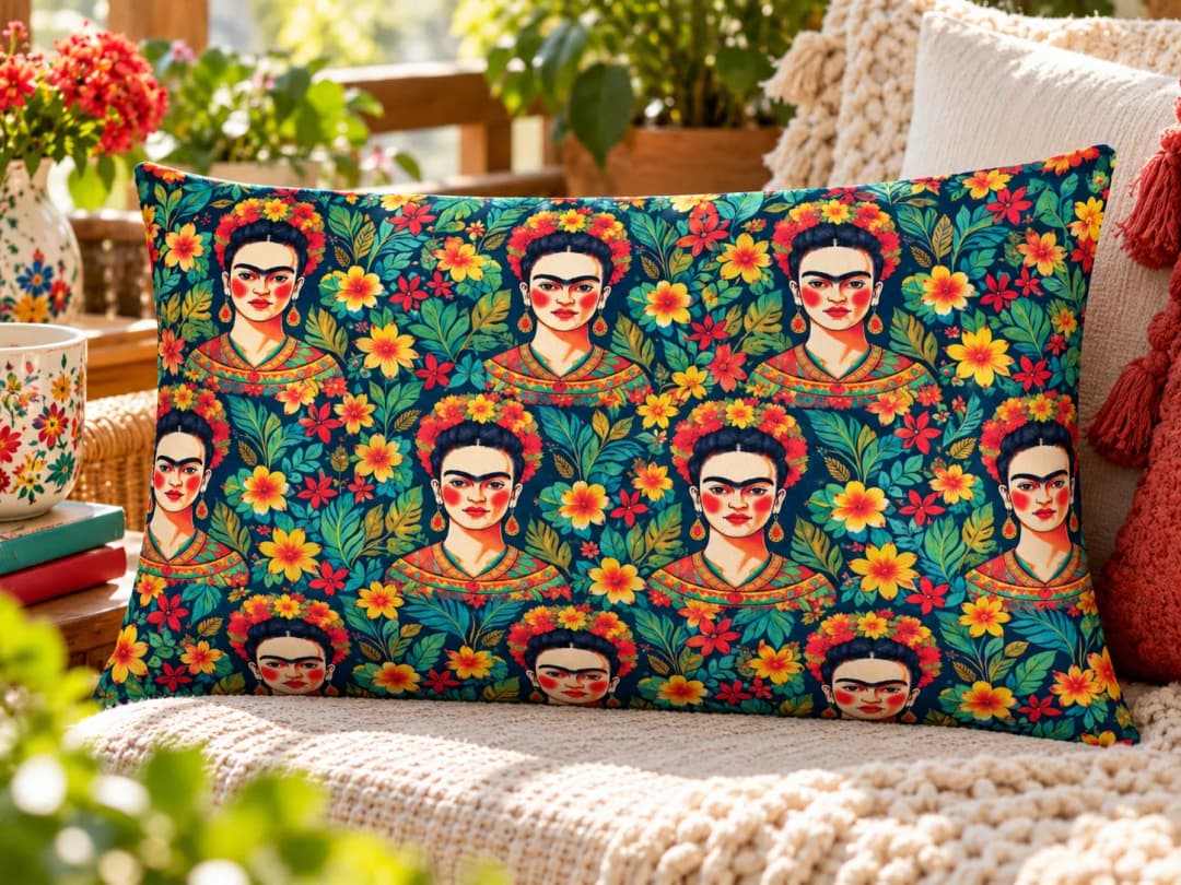 Ormandaki Feride Desenli Kırlent Yastık 50x30