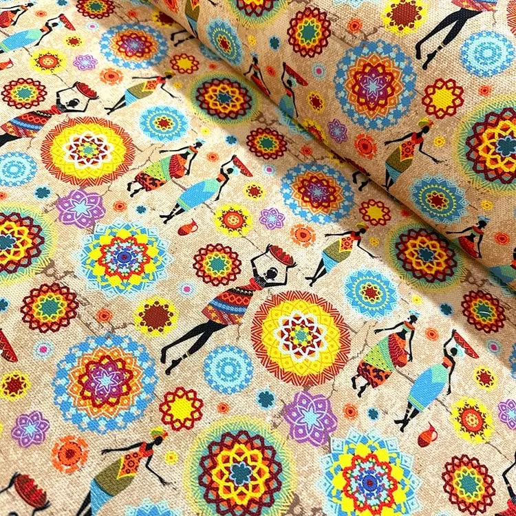 Afrikan Çini Desenli Kırlent Yastık 50x30