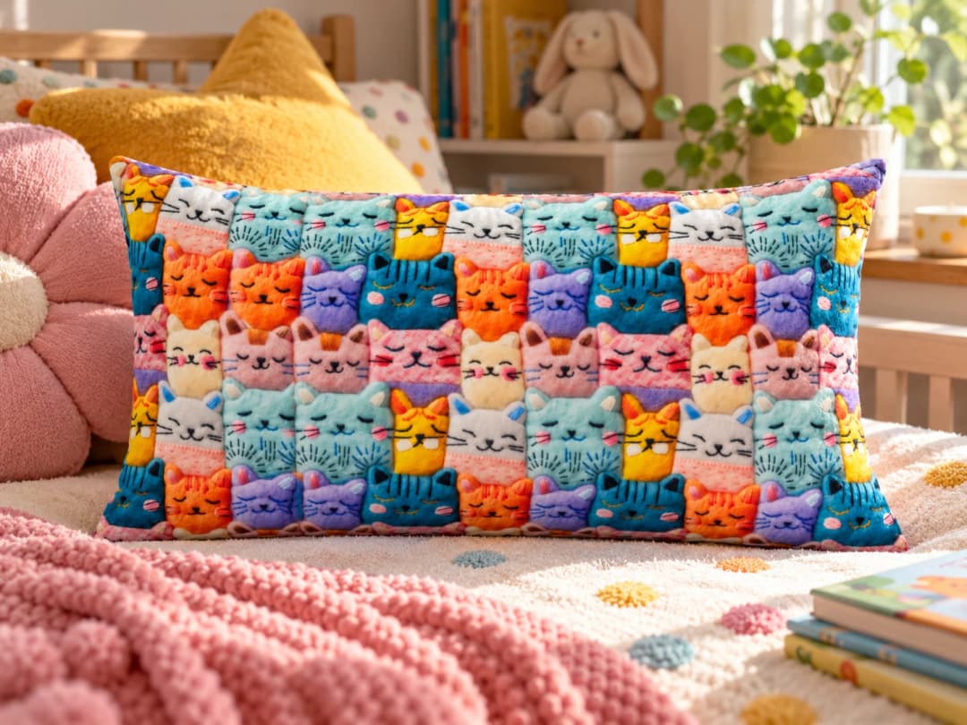 Uykucu Patiler - Desenli Dekoratif Kırlent Hazır Yastık 50×30 cm