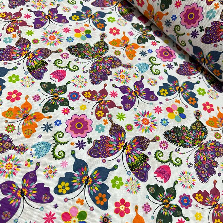 Minik Vintage Kelebekler Desenli Kırlent Yastık 50x30