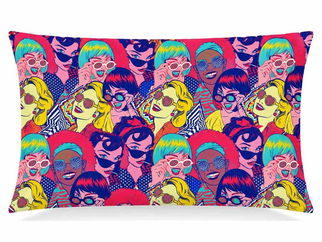 Paparazzi Girls Desenli Kırlent Yastık 50x30