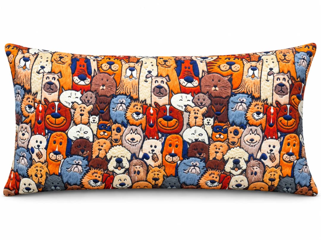 Animal Club Desenli Kırlent Yastık 50x30