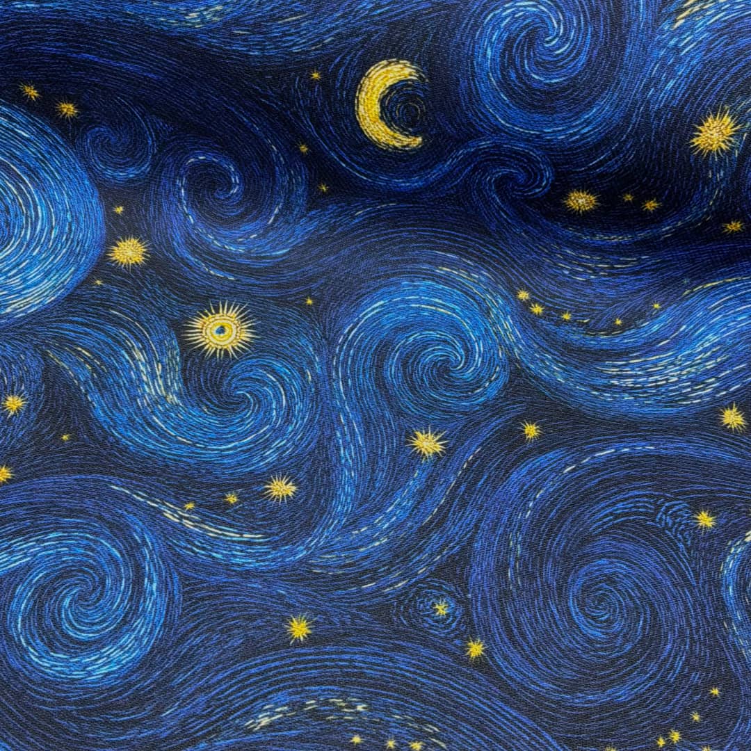Aylı Gökyüzü Desenli Dijital Baskı Omuz Çantası 50x45