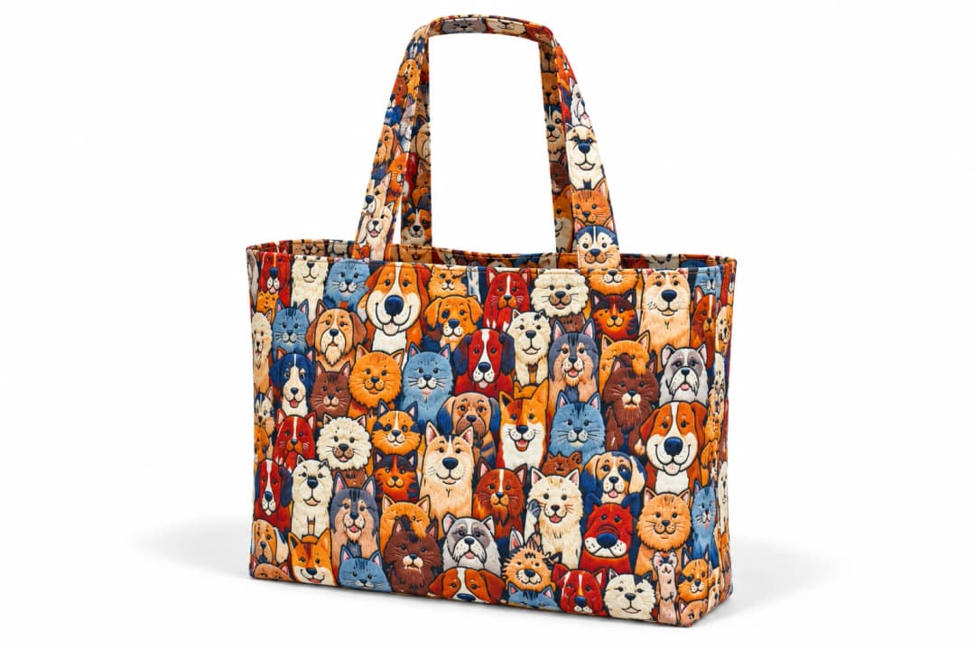 Animal Club Desenli Dijital Baskı Omuz Çantası 50x45