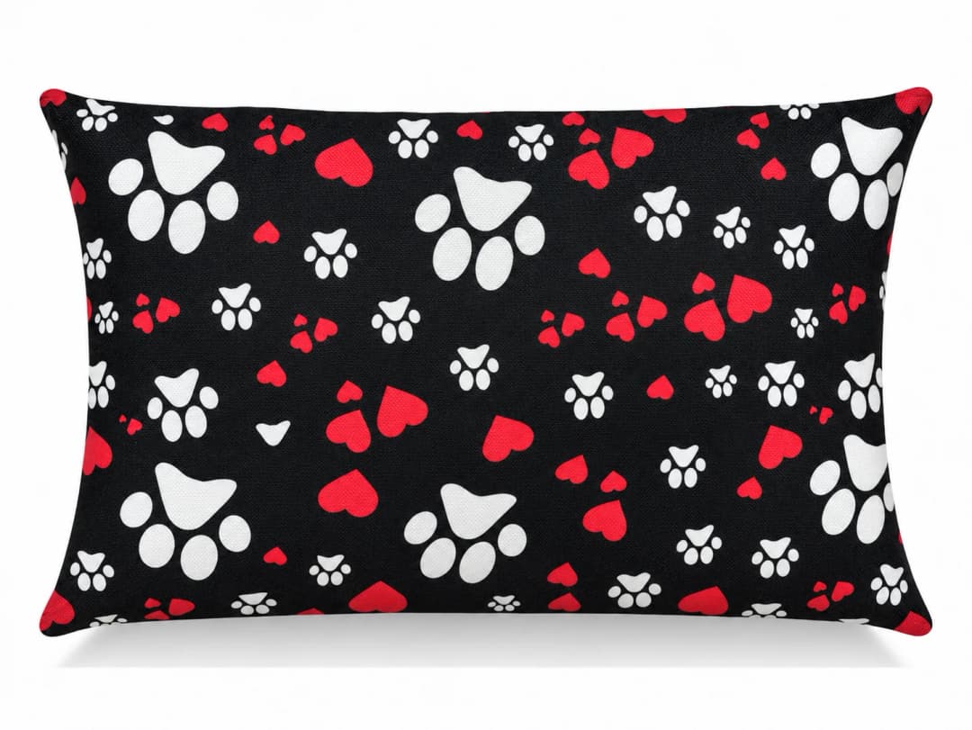Patili Kalpler Desenli Kırlent Yastık 50x30