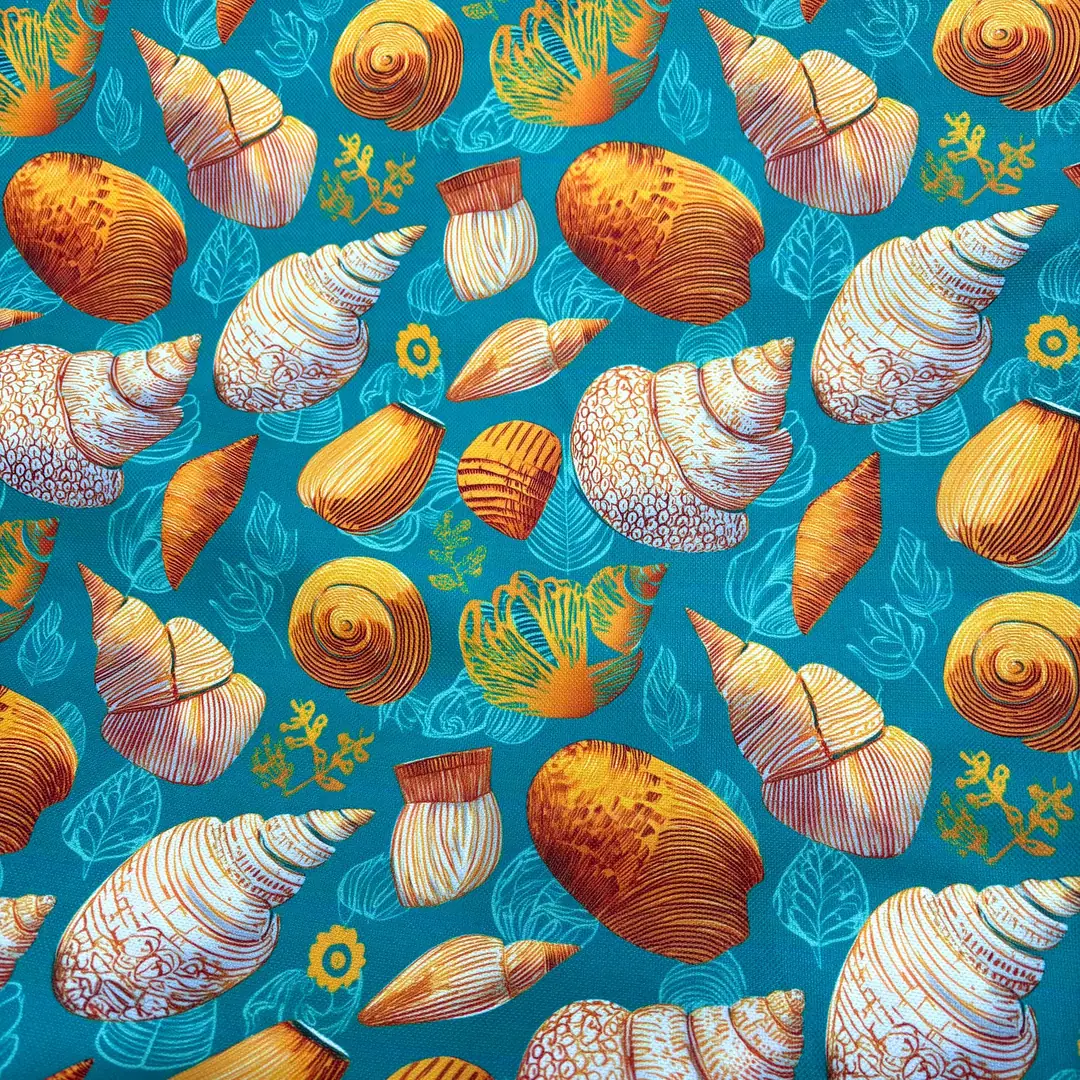 Görkemli Deniz Kabukları Desenli Kırlent Yastık 50x30