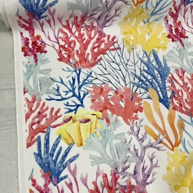 Pembeli Mercan Desenli Kırlent Yastık 50x30