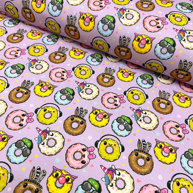 Little Donut Desenli Dijital Baskı Omuz Çantası 50x45