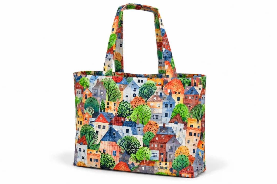 Bahçelievler Desenli Dijital Baskı Omuz Çantası 50x45