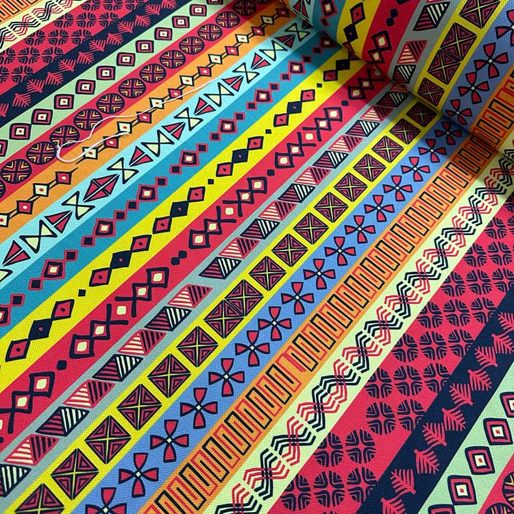Çizgili Kilim Desenli Dijital Baskı Omuz Çantası 50x45