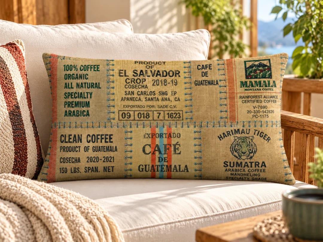 Çuval Desenli Kırlent Yastık 50x30