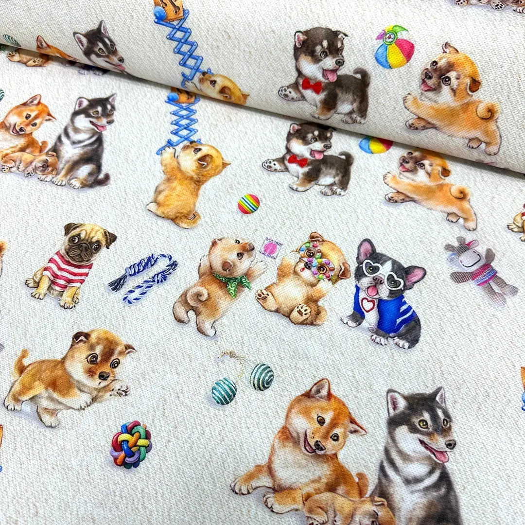 Oyuncu Köpekler Desenli Dijital Baskı Omuz Çantası 50x45