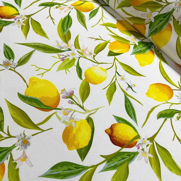 Limon Ağacı Desenli Kırlent Yastık 50x30