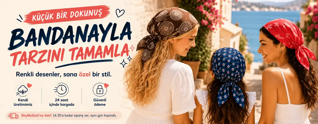 Kahverengi, lacivert ve kırmızı desenli bandana modelleri – KBC Tekstil bandanalar